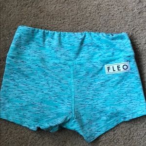 Teal Fleo Shorts